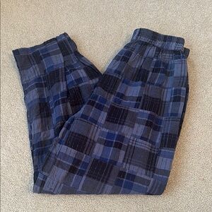 Urban Outfitters Blue Plaid Jogger-Like Pants